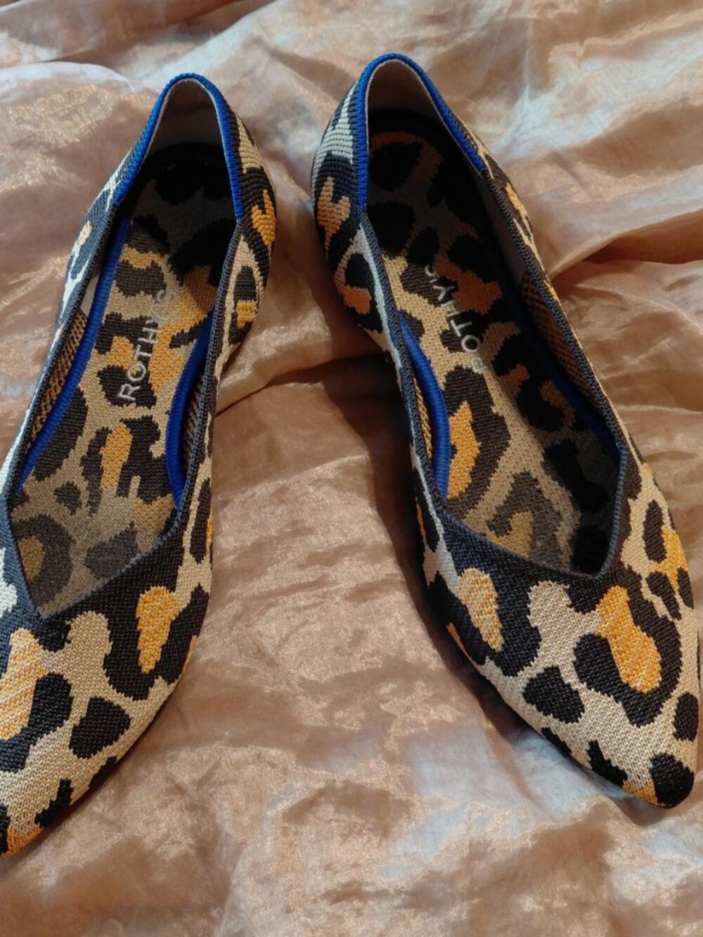 Rothy's The Point Big Cat Ballet Flats Leopard Print